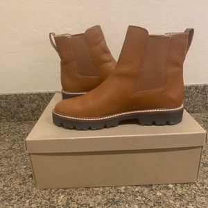 Madewell Side-Gore Chelsea Boots In Leather